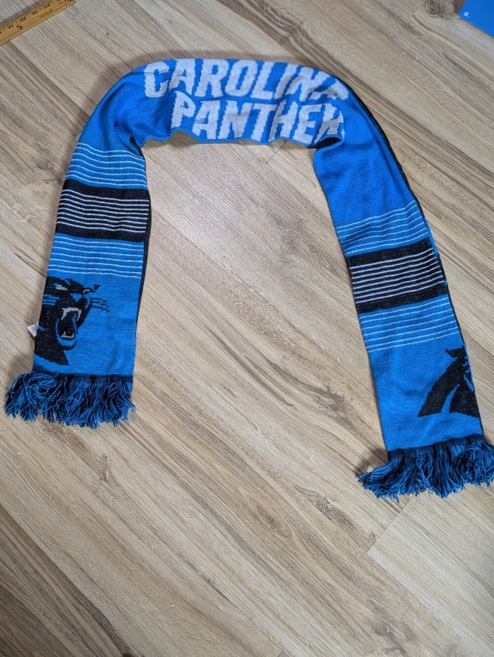 Forever Collectibles Carolina Panthers NFL Knit Scarf Blue Black